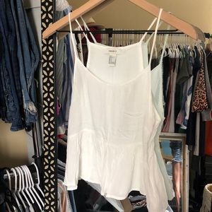NWOT Forever 21 White Flower Tank S